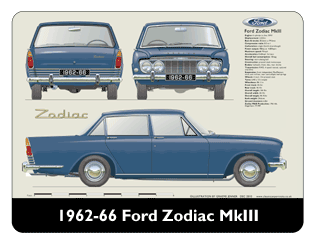 Ford Zodiac MkIII 1962-66 Mouse Mat